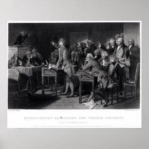 Patrick Henry adresserade Virginia Assembly Poster