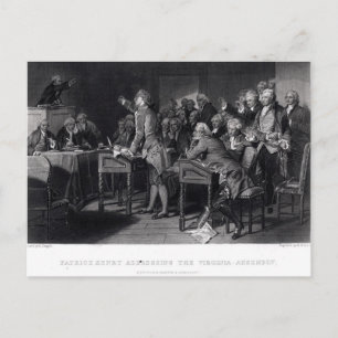 Patrick Henry adresserade Virginia Assembly Vykort