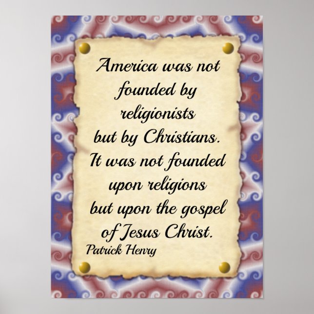 Patrick Henry America Quote Poster (Framsidan)