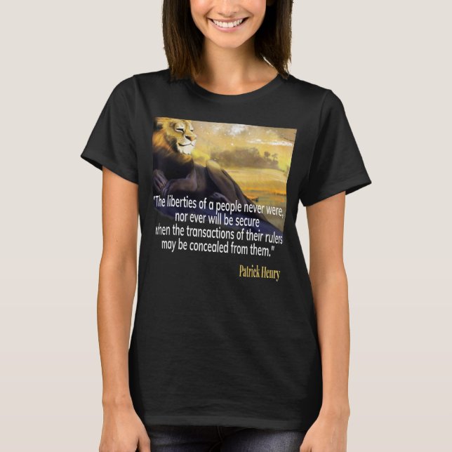 Patrick Henry-citat T Shirt (Framsida)