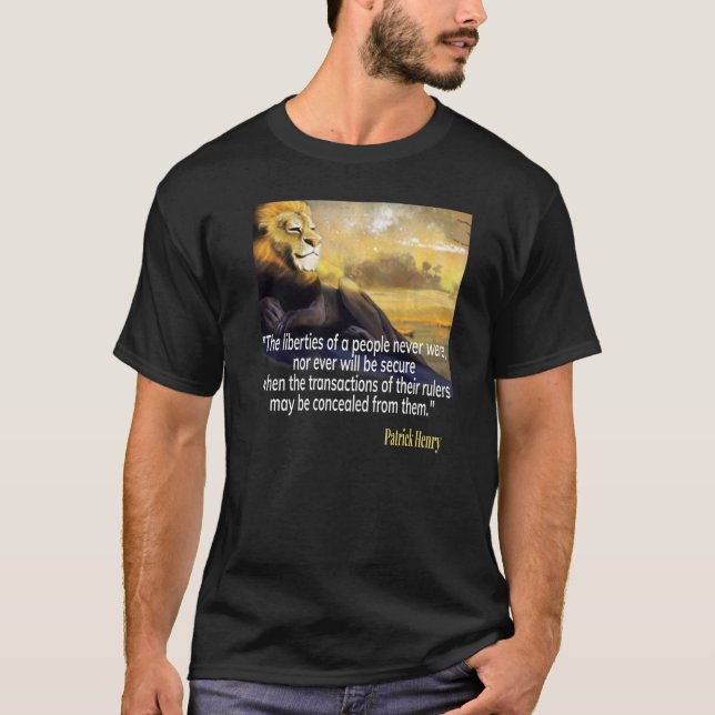 Patrick Henry-citat T Shirt (Framsida)