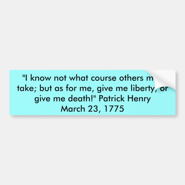 PATRICK HENRY CITATIONSTECKEN BILDEKAL (Framsidan)