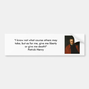 Patrick Henry - frihet eller död Bildekal