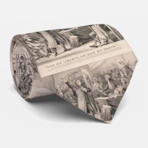 Patrick Henry frihet eller dödtalillustration Slips