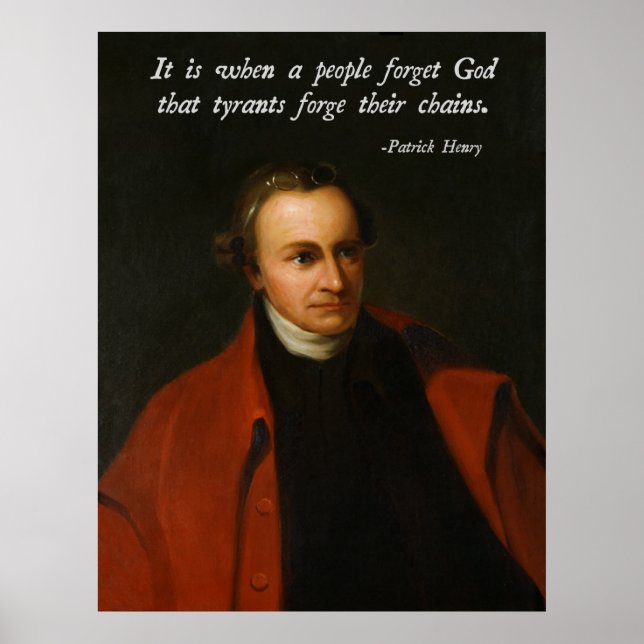 Patrick Henry Gud Quote Poster (Framsidan)