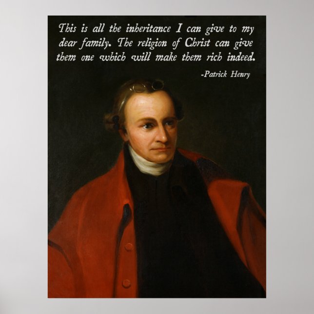 Patrick Henry Jesus Quote Poster (Framsidan)