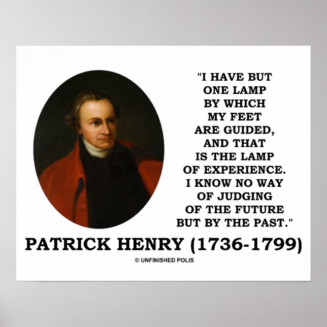 Patrick Henry Lamp om erfarenheten att döma i fram Poster (Framsidan)