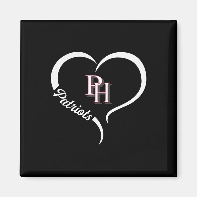 Patrick Henry Patriots Logotyp Haleart Slogan Hs Magnet (Framsidan)