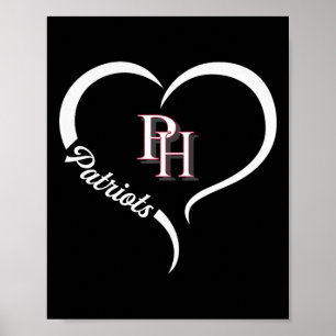 Patrick Henry Patriots Logotyp Haleart Slogan Hs Poster