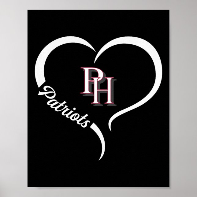Patrick Henry Patriots Logotyp Haleart Slogan Hs Poster (Framsidan)