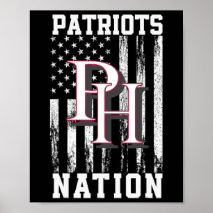 Patrick Henry Patriots Logotyp Nation Hs Poster
