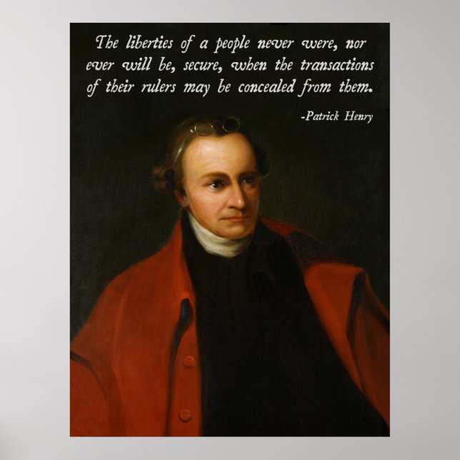 Patrick Henry Quote Poster (Framsidan)
