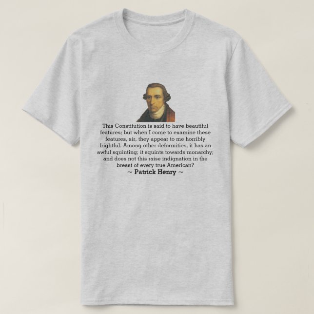 Patrick Henry Quote T Shirt (Design framsida)
