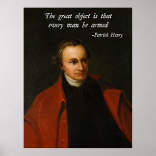 Patrick Henry rakt till björnärmar Poster