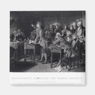 Patrick Henry som tilltalar den Virginia enheten Magnet