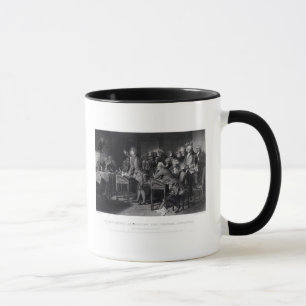 Patrick Henry som tilltalar den Virginia enheten Mugg
