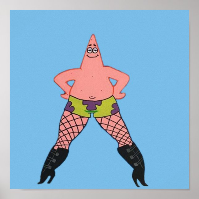 Patrick i fisknät poster (Framsidan)