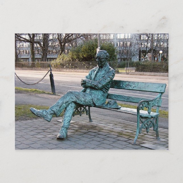 Patrick Kavenagh - Irish Poet Sculpture Vykort (Framsida)