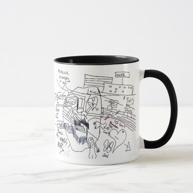 patrick kennedy utskrift mugg (Höger)