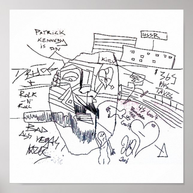 patrick kennedy-utskrift poster (Framsidan)