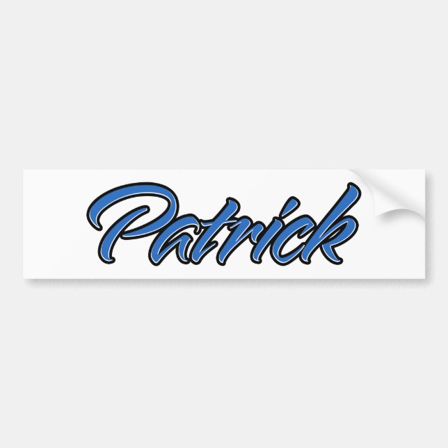 Patrick Namn blue Aufkleber Sticker Autoaufkleber Bildekal (Framsidan)