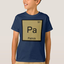 Patrick Namn Kemi Element Periodiska Systemet Tee Shirt