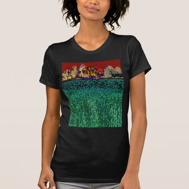 Patrick Ranch, Chico, CA (Röd och Grönt) Tee Shirt (Framsida)