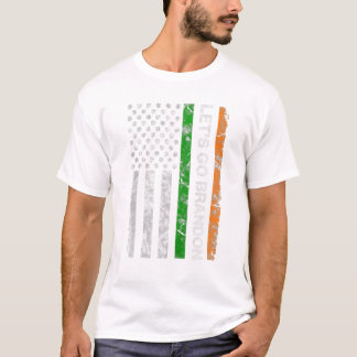 Patrick s Day USA Flagga Irländska T Shirt