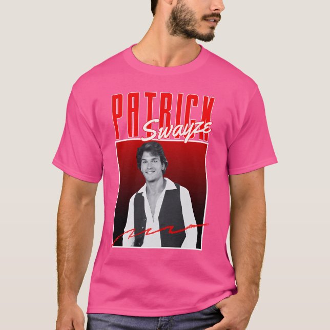 Patrick Swayzeoriginal Retro T Shirt (Framsida)
