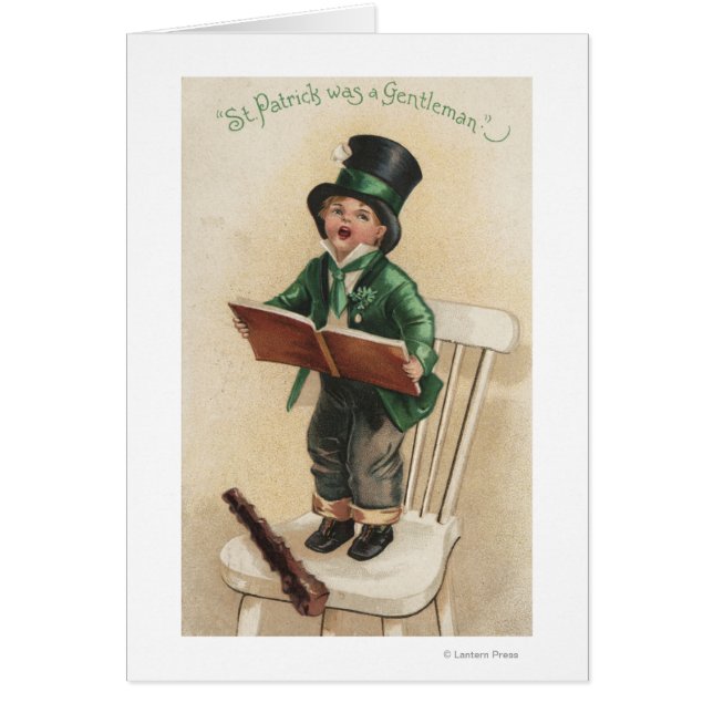 Patrick var en gentleman hälsningskort (Framsidan)