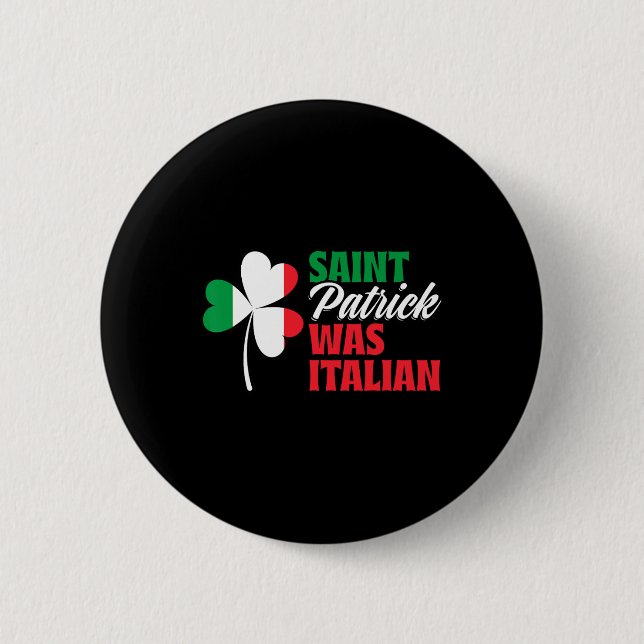Patrick var italienskt Shamrock Klöver Saint Patr Knapp (Framsida)