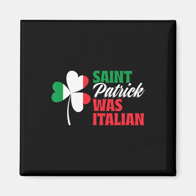 Patrick var italienskt Shamrock Klöver Saint Patr Magnet (Framsidan)