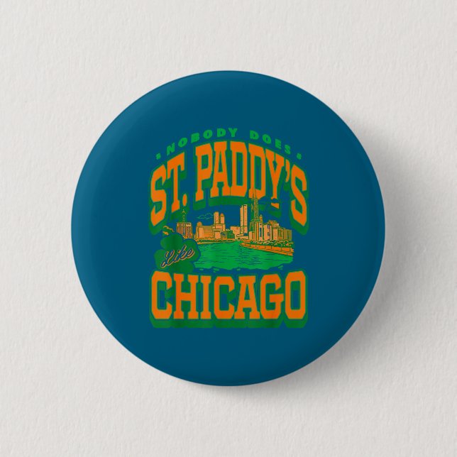 Patricks dag ingen gör st paddy's som chicago  knapp (Framsida)