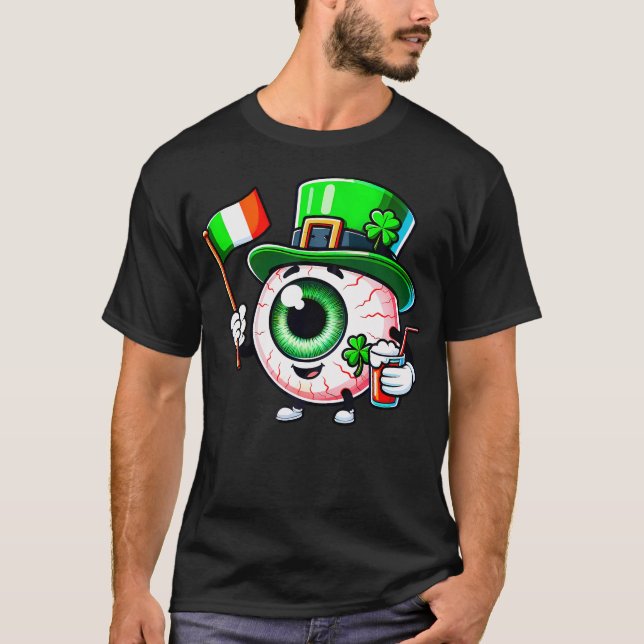 Patrick's Day Eyebulls Shamrock Ophthalmolog Ey T Shirt (Framsida)