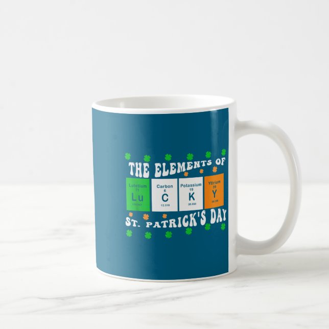 Patricks Day Funny Elements Of Lucky Periodic Tabl Kaffemugg (Höger)