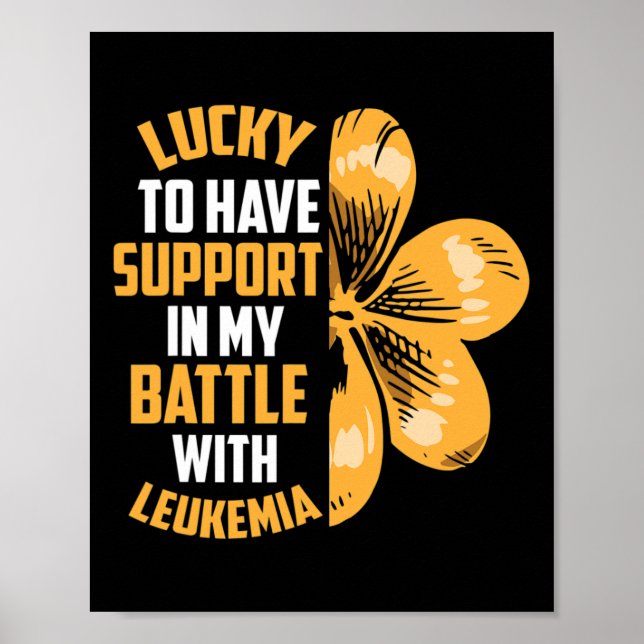 Patricks Day Fyrklöver Raise Leukemi Medveten Poster (Framsidan)