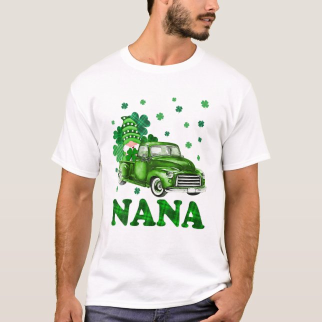 Patricks Day Gnome Nana Play T Shirt (Framsida)