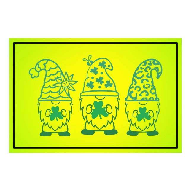 Patrick's Day Gnomes-60682 Fototryck (Framsidan)