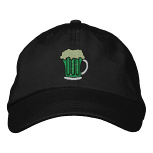 Patrick's Day Grönt Beer Embroized Caps Broderad Keps