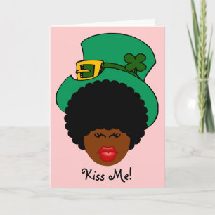 Patrick's Day Humor: Kyss mig, svart irländare! Kort