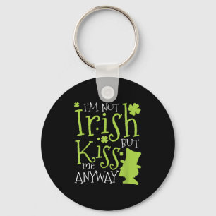 Patrick's Day Jag är inte irländare men kyss mig ä Nyckelring