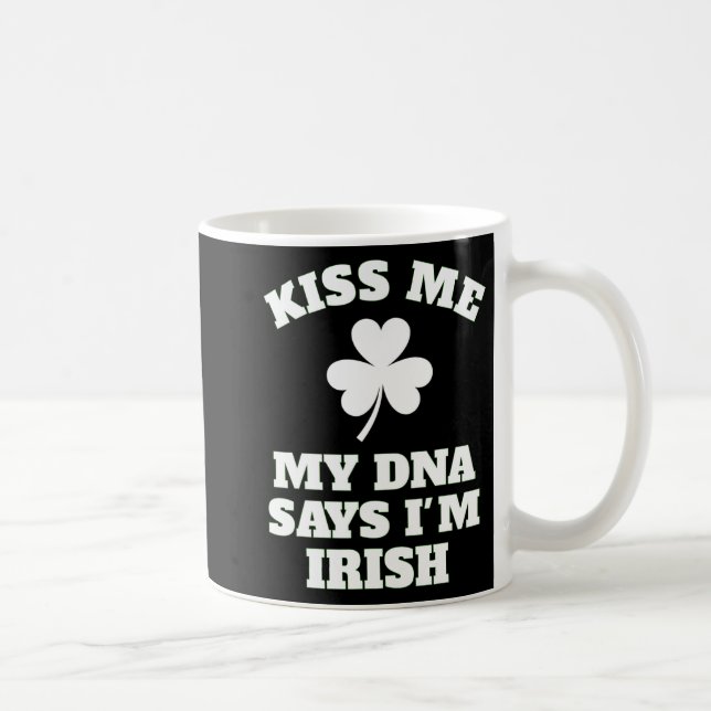 Patricks Day Kiss Me Funny Dna Test Irish Kaffemugg (Höger)