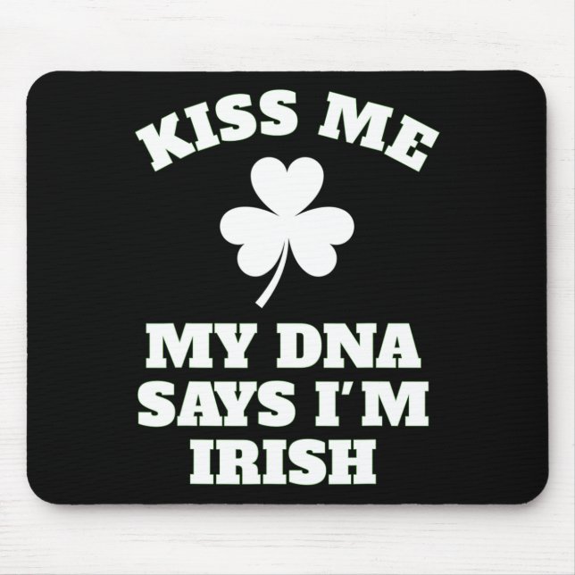 Patricks Day Kiss Me Funny Dna Test Irish Musmatta (Framsidan)