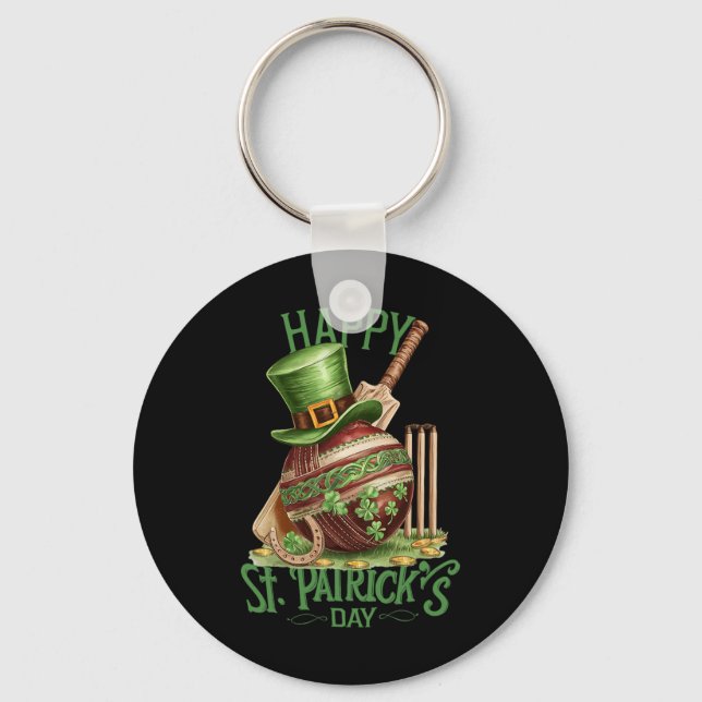 Patrick's Day Kostym Cricket Hatt Fyrklöver Nyckelring (Framsida)