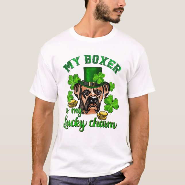 Patrick's Day My Boxer är min Lucky T Shirt (Framsida)