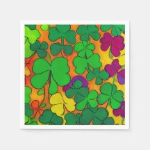 Patrick's Day Napkins med schamprocks