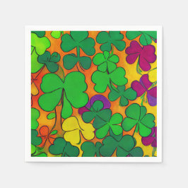 Patrick's Day Napkins med schamprocks Pappersservett