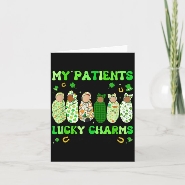Patrick's Day Nurse My Patients Are My Lucky Nicu  Kort (Framsida)