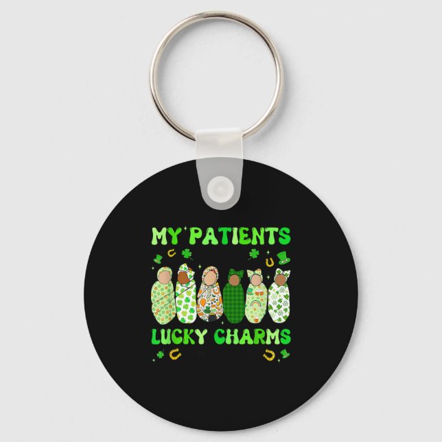 Patrick's Day Nurse My Patients Are My Lucky Nicu  Nyckelring (Framsida)