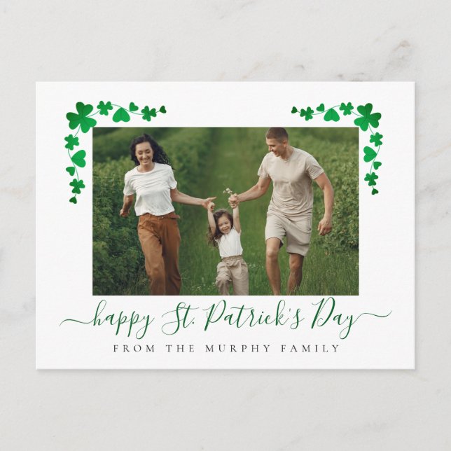 Patrick's Day Photo Helg Vykort (Framsida)